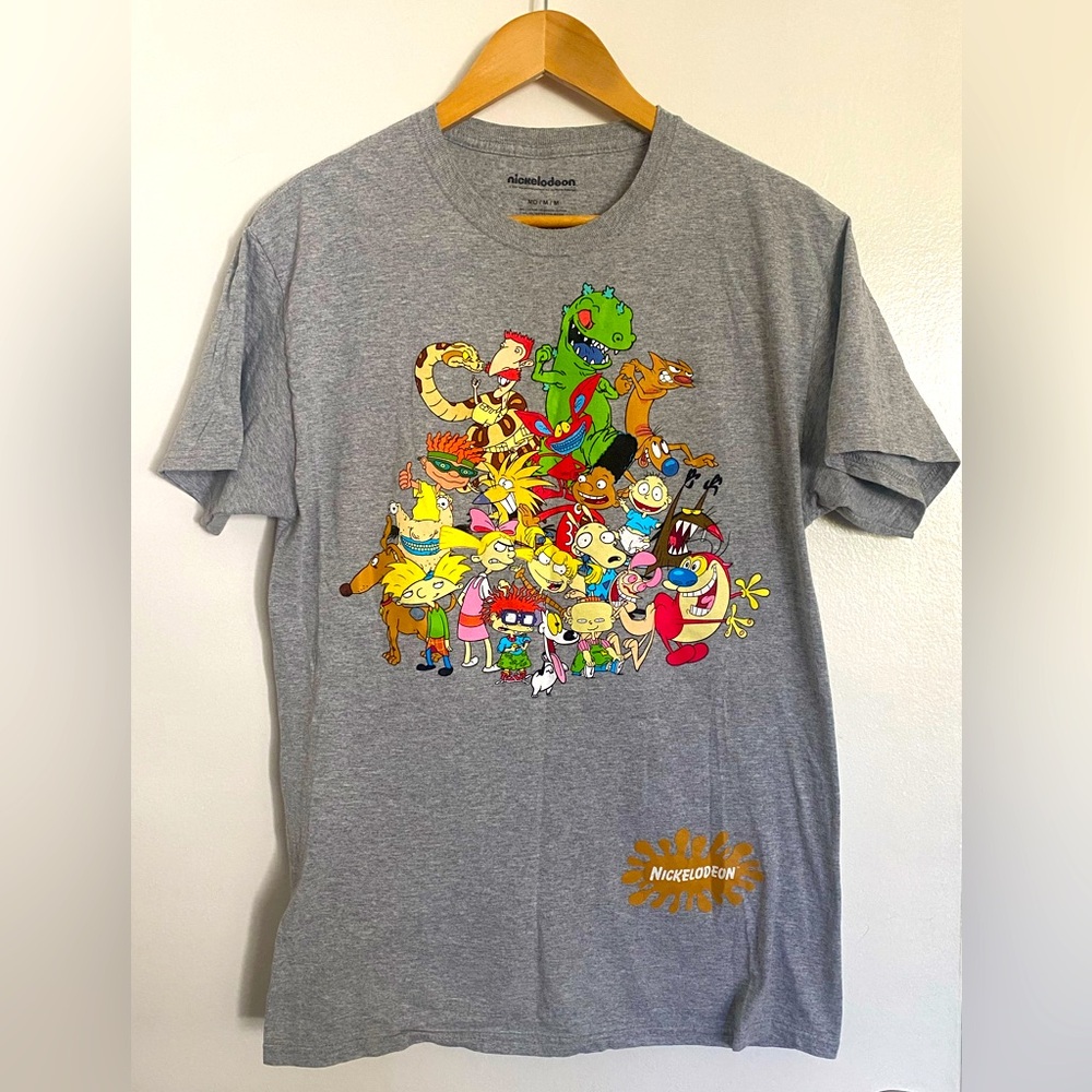Nickelodeon Cartoon Gray Short-Sleeve T-shirt! Size Medium!